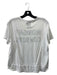 Zoe Karssen Size Small White & Gray Cotton Short Sleeve T Shirt Top White & Gray / Small