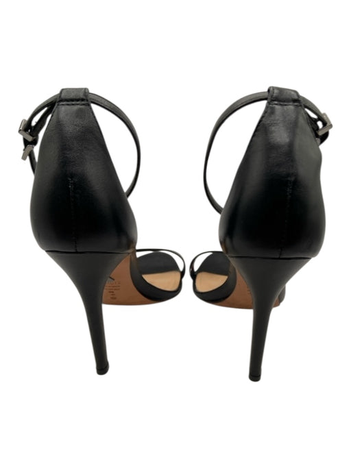 Schutz Shoe Size 8 Black leather sole Ankle Strap Stiletto Sandals Black / 8