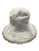 Gi'n'Gi White & Beige Cotton Fringe Bucket Hat White & Beige / M