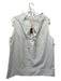 Ann Mashburn Size M White Cotton Ruffle Collar Sleeveless Tie Front Top White / M