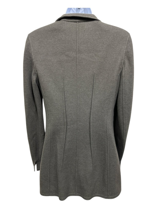 Akris Size 6 Taupe Gray Cashmere Snaps Long Sleeve Jacket Taupe Gray / 6