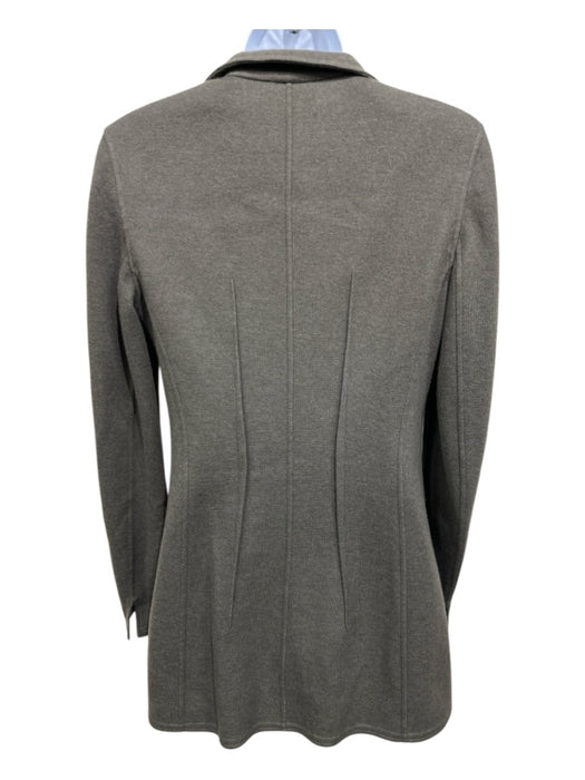 Akris Size 6 Taupe Gray Cashmere Snaps Long Sleeve Jacket Taupe Gray / 6