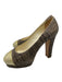 Chanel Shoe Size 41 Gray & Beige Jute & Patent round toe Woven Platform Pumps Gray & Beige / 41