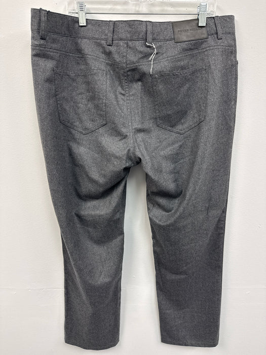 Peter Millar NWT Size 40 Gray Wool Solid Dress Khakis Men's Pants