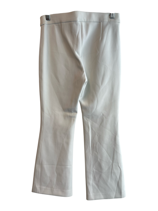 Theory Size 4 Ivory Polyamide Stretch Waist Flat Front No Pockets Flare Pants Ivory / 4