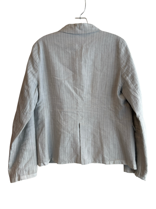Hannoh Wessel Size 40 Gray Cotton Blend Pin Stripe 3 button Boxy Blazer Gray / 40