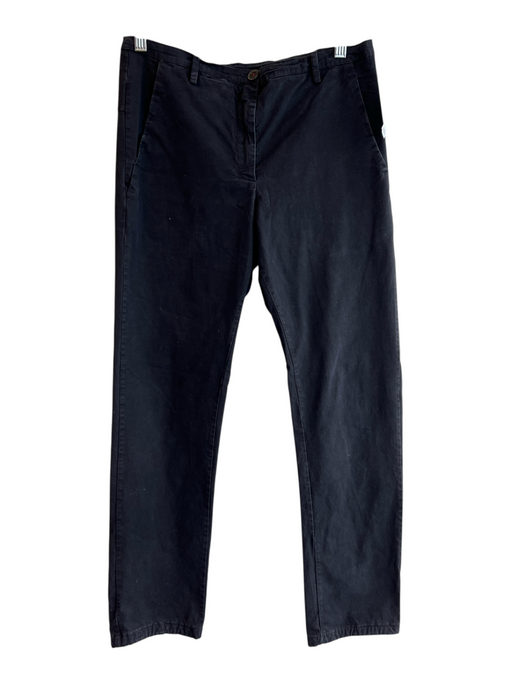 Hannoh Wessel Size 36 Black Cotton Blend Zip Fly Mid Rise Straight Leg Pants Black / 36