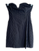 Zara Size Small Black No Fabric Tag Strapless Back Zip Pin Stripe Dress Black / Small