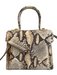 Frenchy of California snake print Reptile Top Handle Crossbody Gold Feet Bag snake print / Small