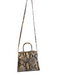 Frenchy of California snake print Reptile Top Handle Crossbody Gold Feet Bag snake print / Small