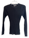 Nia Size S Black Acrylic Blend Long Sleeve Round Neck Ribbed Knit Top Black / S