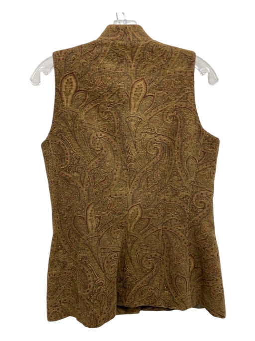 Ralph Lauren Black Size 12 Green & Multi Cotton & Wool Paisley Print Vest Green & Multi / 12