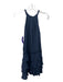 Ramy Brook Size S Navy Polyester Sleeveless Keyhole Tiered Ruffle Detail Dress Navy / S