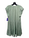 Reset Size S Green Polyester Neck Tie V Neck Cap Sleeve Tiered Dress Green / S