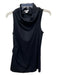 Helmut Lang Size Small Black Wool Side Ruching Cowl Mock Neck Sleeveless Top Black / Small