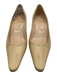 Christian Louboutin Shoe Size 36.5 Cream Beige Leather Pointed Toe Pumps Cream Beige / 36.5