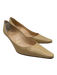 Christian Louboutin Shoe Size 36.5 Cream Beige Leather Pointed Toe Pumps Cream Beige / 36.5