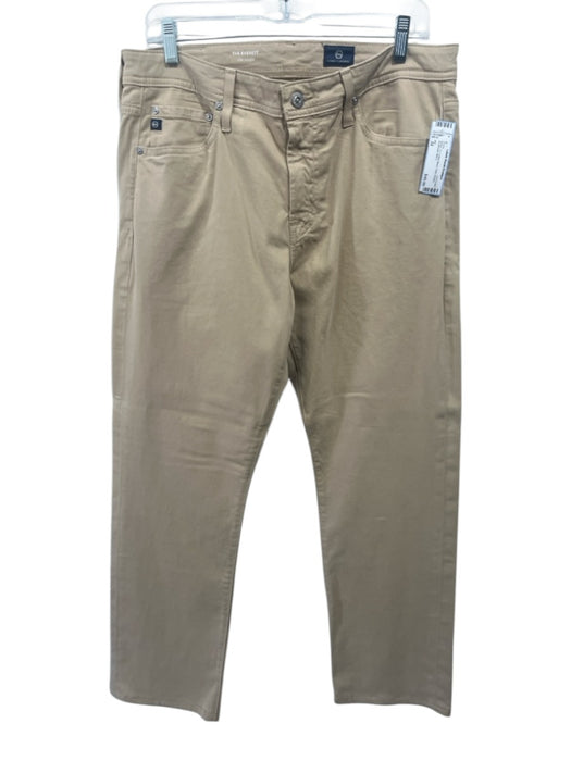 AG Size 32 Beige Cotton Blend Solid Khakis Men's Pants Beige / 32
