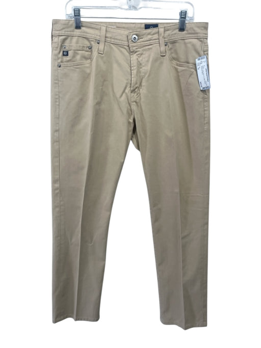 AG Size 32 Beige Cotton Blend Solid Khakis Men's Pants Beige / 32