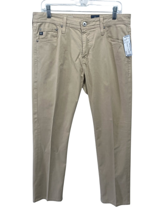 AG Size 32 Beige Cotton Blend Solid Khakis Men's Pants Beige / 32