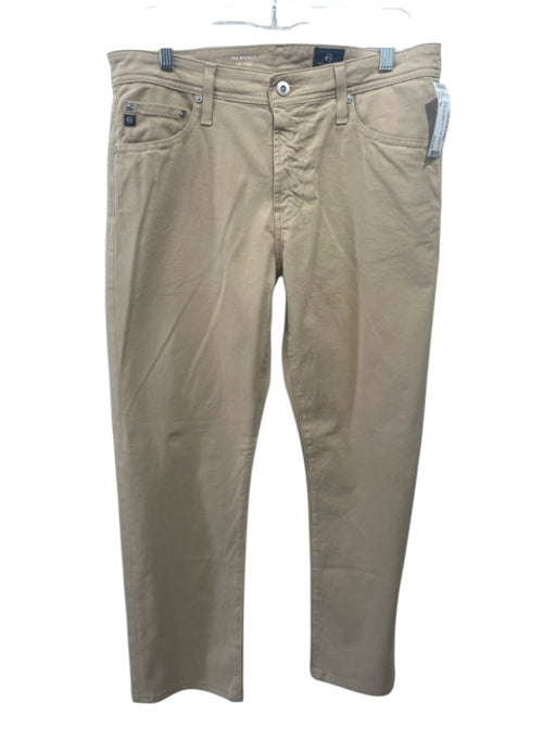 AG Size 32 Beige Cotton Blend Solid Khakis Men's Pants Beige / 32