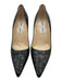 Jimmy Choo Shoe Size 37 Black Leather Pointed Toe Croc Embossed Pumps Black / 37