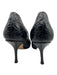 Jimmy Choo Shoe Size 37 Black Leather Pointed Toe Croc Embossed Pumps Black / 37