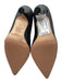 Jimmy Choo Shoe Size 37 Black Leather Pointed Toe Croc Embossed Pumps Black / 37