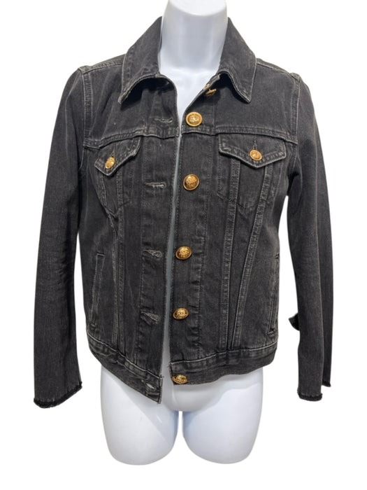 Ohama Couture Size XS Black, Brown, White Cotton Denim Long Sleeve Jacket Black, Brown, White / XS
