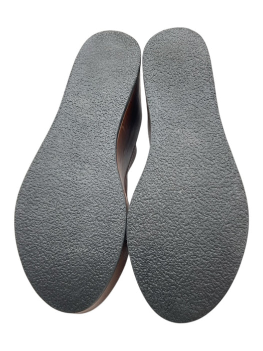 Vince Shoe Size 7.5 Brown Leather Upper Two Strap Platform Ankle Buckle Sandals Brown / 7.5