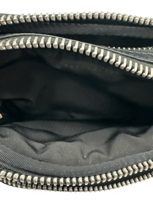 Alexander Wang Black & Silver Leather Zippers Rectangle Crossbody Belt Bag Bag Black & Silver / Mini