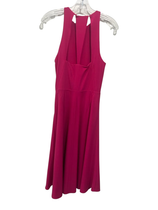 Halston Heritage Size 6 Hot pink Polyester Sleeveless Halter Neck Maxi Dress Hot pink / 6