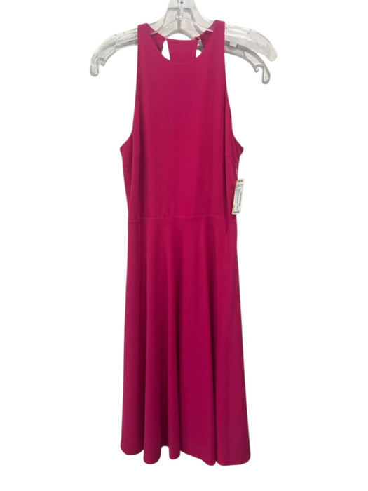 Halston Heritage Size 6 Hot pink Polyester Sleeveless Halter Neck Maxi Dress Hot pink / 6