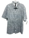 Lululemon Size XL Gray & White Synthetic Abstract Button Up Men's Short Sleeve Gray & White / XL