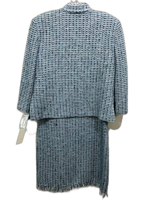 St John Size 4 Blue, Green, White Wool Blend Tweed shift Sleeveless Dress Set Blue, Green, White / 4