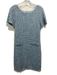 St John Size 4 Blue, Green, White Wool Blend Tweed shift Sleeveless Dress Set Blue, Green, White / 4