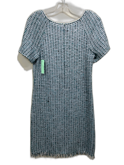 St John Size 4 Blue, Green, White Wool Blend Tweed shift Sleeveless Dress Set Blue, Green, White / 4