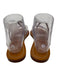 Tory Burch Shoe Size 8 Silver & tan Leather silver tone hardware Logo Sandals Silver & tan / 8