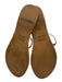 Tory Burch Shoe Size 8 Silver & tan Leather silver tone hardware Logo Sandals Silver & tan / 8