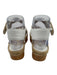Paloma Barcelo Shoe Size 36 White & Beige Leather Espadrille Platform Sandals White & Beige / 36