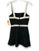 Alice + Olivia Size 0 Black & White Polyester Blend Tweed Pleated Mini Dress Black & White / 0