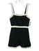Alice + Olivia Size 0 Black & White Polyester Blend Tweed Pleated Mini Dress Black & White / 0