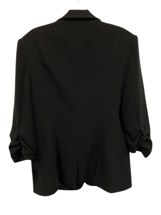 Cinq a Sept Size 10 Black Triacetate Blazer 1 Button Jacket Black / 10