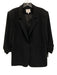 Cinq a Sept Size 10 Black Triacetate Blazer 1 Button Jacket Black / 10
