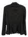 Alice + Olivia Size Large Black Wool Blend 1 Button Long Sleeve Blazer Jacket Black / Large