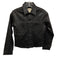 L'agence Size XS Black Cotton Blend Button Down Waxed Denim Long Sleeve Jacket Black / XS