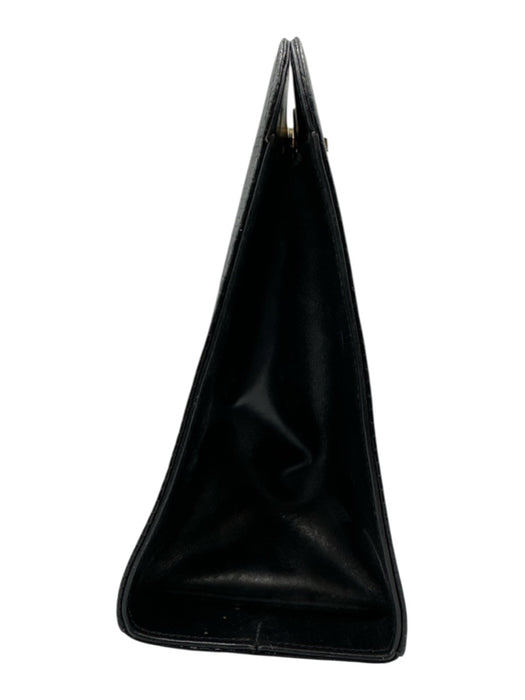 Ferragamo Black Lizard Gold hardware Chain Crossbody Vintage Bag Black / XS
