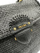 Prada Black Leather Woven Top Handle Flap Crossbody Strap Bag Black / Medium
