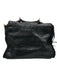 Prada Black Leather Woven Top Handle Flap Crossbody Strap Bag Black / Medium