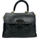 Prada Black Leather Woven Top Handle Flap Crossbody Strap Bag Black / Medium